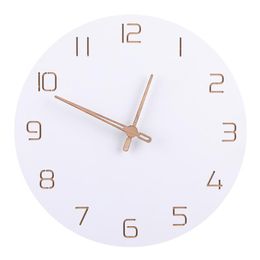 Wall Clocks 29cm Nordic Style Fashionable Simple Silent Clocksfor Home Decor Pure White Type Clock Quartz Modern Design Timer