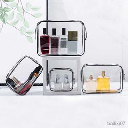 Cosmetic Bags Cases 1pc Transparent Cosmetic Bag Women Makeup Bag Clear Travel Organiser Beauty Case Toiletry Wash Waterproof Storage Bag
