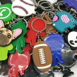 50pcs Random Mixed Cartoon PVC Keychain Key Ring Anime Key Chain Superhero Key Chain Key Holder Kids Gift Party Favour