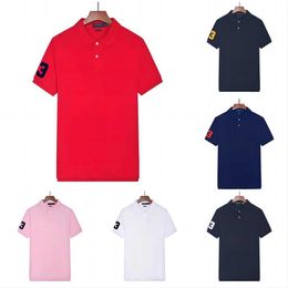 Summer Designers Fashion Ralphs T Shirts Ralphs Polos men's short sleeved t-shirt lapel fashion embroidered shirt large loose cotton Paul Laurens shirt cw18