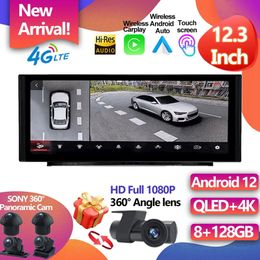 For Audi Q5 Q5L 2018 2019 2020 Car Multimedia GPS Navigation Radio Video 12.3" Android 12 1920*720P CarPlay Navi BT WIFI Stereo-3