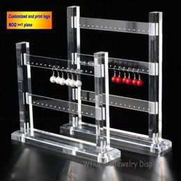 Boxes High Quality Acrylic 234 Layers Earring Display Stand Earring Display Rack Earring Stud Holder Shelf Jewellery Holder Showcase