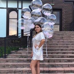 Decoration 10pcs 10-24inch Transparent Balloon Clear Inflatable Air Globos Wedding Birthday Decoration Baby Shower