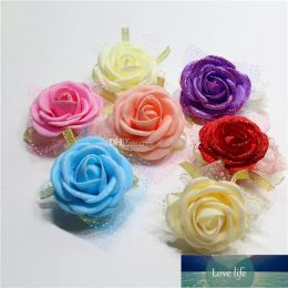 New Flowers Wedding Decorations Bridal Hand Flower Bridesmaids sisters wrist Corsage Foam Rose Simulation Fake Flowers