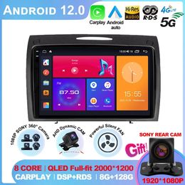 Android 12 Car Radio for Mercedes Benz SLK-Class SLK R171 2004 - 2011 2DIN Carplay Auto Stereo Multimedia Player WIFI RDS ASP BT-3