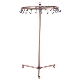 Boxes Rotating Stand Home Organizer Holder Storage Iron Plating Shopping Mall Jewelry Display Rack Dangly Earrings High Capacity