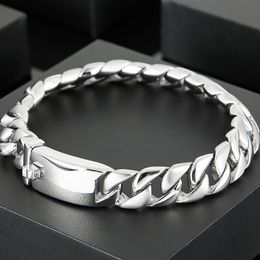 Chokers Matter Brushed 316L Stainless Steel Men's Wrist Bracelet Man 12MM Link Chain Men Bracelets On Hand 6.7'9" Jewellery Accessories