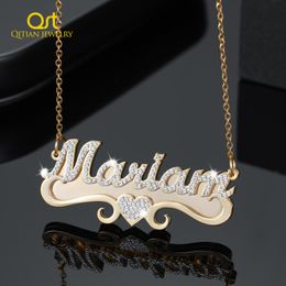 Necklaces Custom Bling Name Necklace With Snake Chain Crystal Tiny Name Necklace Gift For Women Personalised Gift Bridesmaids Gift For Her