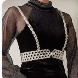 Belts Delicate Beaded Waist Belt For Woman Pearl Body Chain Sexy Nightclub Seaside Party Decors Wholesale