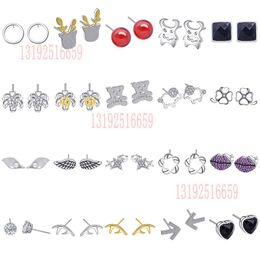 Stud High Quality Original 925 Sterling Silver Spanish Irregular Jewelry Fashion Elegant Zircon Earrings Ladies Jewelry Gifts Birthda