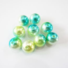 Crystal 20mm /12mm/10mm/8mm/6mm Colorful/Confetti Yellow /Blue Imitation Acrylic Pearl Beads For Chunky Kids Jewelry Making