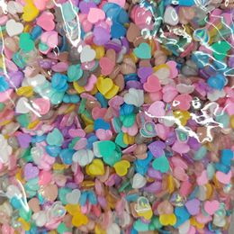 Polish 1000pieces 8mm candy cute mini heart sticker finger nail beads scrapbook for woman girls nail slices Jewellery making accessories