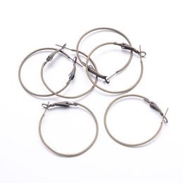 Huggie 500pc Iron Hoop Earrings Antique Bronze 35mm For DIY Jewellery Accessories Making Earrings Handicrafts Supplies Wholesale