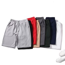 Mens Shorts Summer Beach Pants Mesh Sports Joggers Casual Running Elastic Waist Solid Colour Short Sweatpant Drop 230519