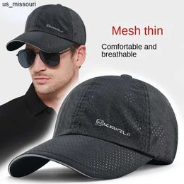 Ball Caps Snapbacks Summer Baseball Hats For Men Quick Dry Sport Cap ForOutdoor Fashion Adjustable Thin Gorras Hombre Casual Make The HeadBreathable J230520