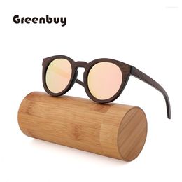 Sunglasses Retro Brown Bamboo Fashionable And Classic A Variety Of Lens Colours Are Interchangeable Polarized Glasses UV 400