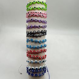 Bangle 12 Pcs Evil Eye Bracelets Colorfu Anklet Boho HandWoven Lucky Bracelet for Mom Dad Girl Boy Bracelet