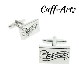 Cuffarts Nota Musical Rectangular Music Notes Design Cufflinks Music Design Musical Note Cuff Links Gemelos Negro C10126