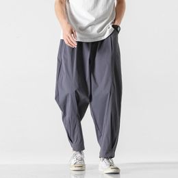 Men's Pants Cotton Colour 2023 Casual BreathaBle Solid Comfortable Men Summer Harajuku Chinese Style Harem 5xl