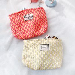 Cosmetic Bags Fashion Simple Floral Jacquard Bag Large Capacity Travel Makeup Skincare Toiletry Organiser Pouch Clutch