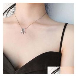 Pendant Necklaces Cute Dream Catcher Feather 925 Sterling Sier Pendants For Women Fashion Dreamcatcher Necklace Girl Jewelry Gifts W Dhhav