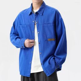 Men's Jackets Corduroy Lapel Long Sleeve Shirts For Men Autumn Korean Style Fashion Casual Cargo Coats Male Chaquetas Hombre