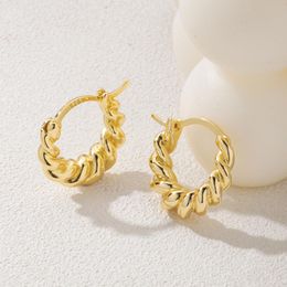 Huggie Croissant Hoop Earrings For Women 925 Sterling Silver 18K Gold Plated Piercing Earrings Party Simple Jewelry Birthday Gift