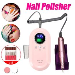 Nail Drill & Accessories 30000RPM Electric Manicure Tools Wireless Milling Cutter Podiatry File Grinder Drilling Machine
