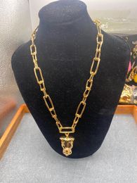 Necklaces Chain Leopard Necklace Exaggerated Jewellery For Woman 2022 Trend