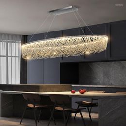 Chandeliers Dining Table Tassel LED Smart Light Art Design 2023 Independent Designer Lustre Chandelier Luxury Home Decor