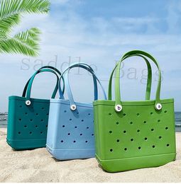 Designer Bag Rubber Beach Bag Luxury Handbag Large Capacity Shopping Handbag Injection Molded Beach Bag EVA Basket Hole Bag Leisure Vacation Travel Storage Bag