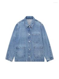 Women's Jackets Denim Jacket For Women Oversized Jeans Coat Korean Coats Spring Summer 2023 Blue Outwear Zatr
