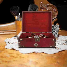 Storage Bags Wear-resistant Treasure Box Desktop Wooden Portable Jewellery Case Desk Decor