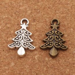 Crystal Clouds Dots Christmas Tree Charm Beads 13.8x21.4mm 200PCS Zinc Alloy Bronze Pendants Fashion Jewellery DIY L768