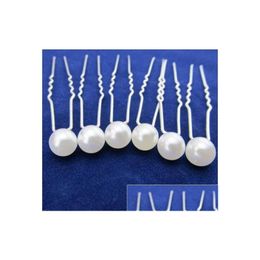 Hairpins 8Mm Pearl Hair Pin For Wedding Fashion Alloy Clips Lady Jewelry Hairpin 8000Pcs Drop Delivery Hairjewelry Dhzqo