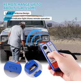 Car Car Car Hand Held Digital Wireless Winches Remote Control Recovery Kit 2.4g 164ft with Manual Transmitter for Car Jeeps Suv 12v 24v