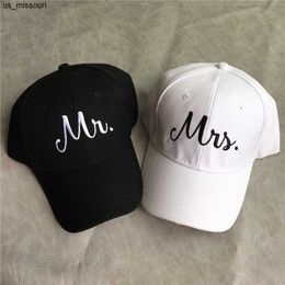 Ball Caps Mr. Mrs. Letter Embroidery Baseball Cap Washed Soft Cotton Snapback Hats Men Women Couple Gifits Adjustable Gorras Free Shipping J230520