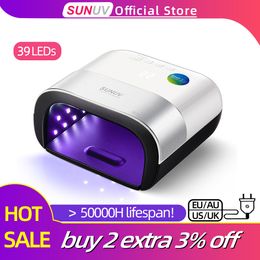 Nail Dryers SUNUV SUN3 Dryer Smart 2 0 48W UV LED Lamp with Timer Memory Invisible Digital Display Drying Machine 230520