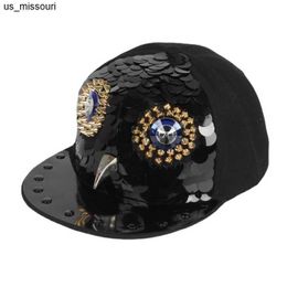 Ball Caps Doitbest Europe Metal Punk Kids Baseball Caps rivets Children Hip hop Cap snapback caps Boys Girls Peaked cap Parent-child hat J230520