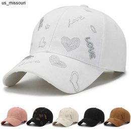 Ball Caps Couple Men's and Women's Embroidered Love Baseball Cap Full Printed Love Casual Breathable Trendy Fashion Photography J230520