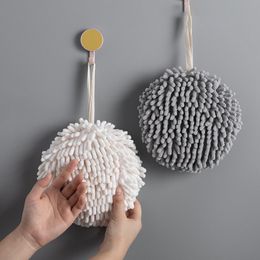 Hand Towels Ball Kitchen Bathroom Hand Towel Ball with Hanging Loops Quick Dry Soft Absorbent Microfiber Towels Sponge Bathroom