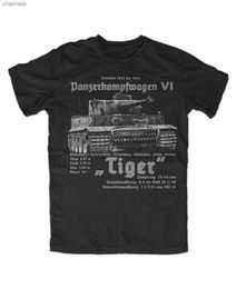 Men's T-Shirts WW2 Wehrmacht Tank Force King Tiger Tank T-Shirt. Summer Cotton Short Sleeve O-Neck Mens T Shirt New S-3XL