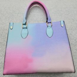 Tie Dye bag shopping bags Large capacity Splash ink bag handbag totes summer fashion shopping Colorful Mommy bags Low price Designer bag