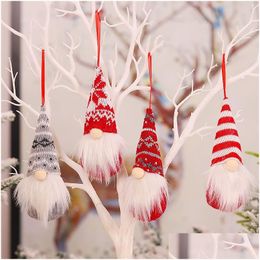 Charms Cute Gnome Faceless Doll Christmas Tree Decoration For Home Cristmas Ornament Xmas Navidad Natal Happy New Year 2022 Gifts Di Dhvrj