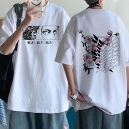 Mens T-Shirts Anime Final Season Attack on Titan T Shirt Men Kawaii Summer Tops Titans Attack Graphic Tees Harajuku Tshirt Male 230519