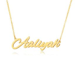 Necklaces Customised Handmade Name Necklace For Women Personalised 925 Sterling Silver Plated 18K Gold Name Jewellery Birthday Gift