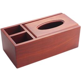 Tissue Boxes & Napkins Solid Wood Multifunctional Paper Towel Box Pear Storage Suction Chinese Multi-purpose Desktop