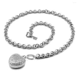 Chains S925 Sterling Silver Heart Lock Bracelet Inset Diamond Female Light Luxury High Sense Jewellery Tsend Girlfriend Lover Gift