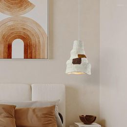 Pendant Lamps Nordic Resin E27 Led Lights Wabi Sabi Lustre Droplight Modern Minimalism Hanging Lamp Bar Restaurant Fixtures