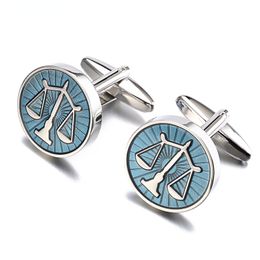 French Cufflinks Cufflinks Men's Balance Scale Cufflinks Shirt Business Cufflinks Gift Box for Free